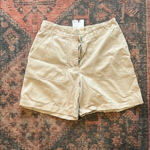 Casual Khaki Utility Shorts